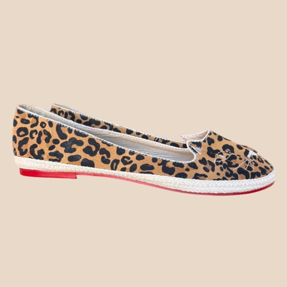 Pepaloves Leopard Novelty Flats w Espadrille Styling size 41/US 10 - Picture 2 of 13